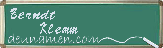 Berndt Klemm Visitenkarte